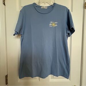 FANCLUB URBAN OUTFITTERS sz M blue graphic t shirt manifesting dreams cotton